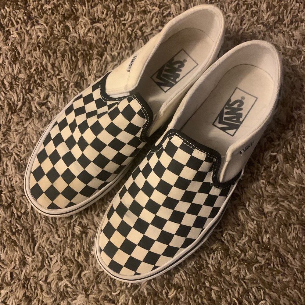Vans Black & White Checkered Slip-on shoes